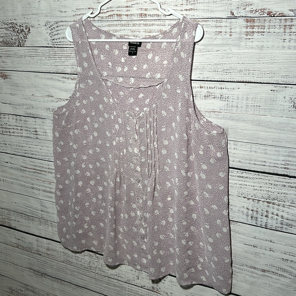 Torrid Box Tank Top Button Down Sleeveless Top Size 3 - Picture 3 of 16